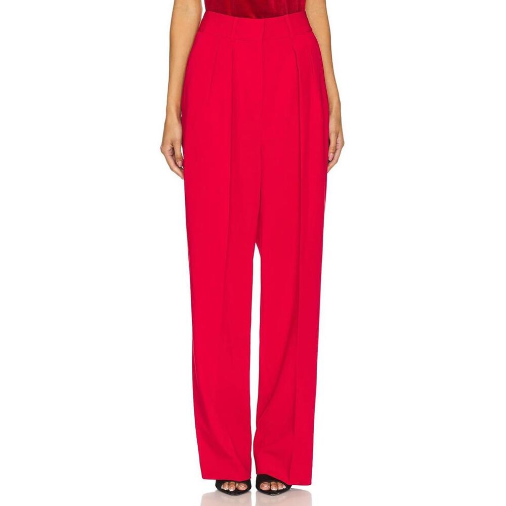 Ronny Kobo  Mari Wide Leg Pant Cherry red skize L $428msrp